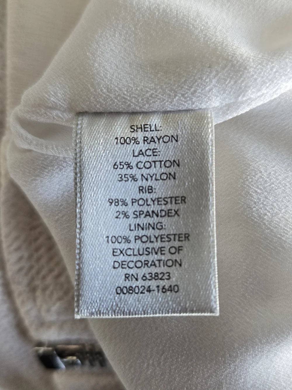 1210 Christopher & Banks White Lace-Sleeve Zip Bomber Jacket